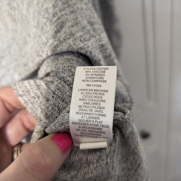 Heather gray off the shoulder boutique top or mini dress comfy cute ruffle bow - Picture 9 of 11